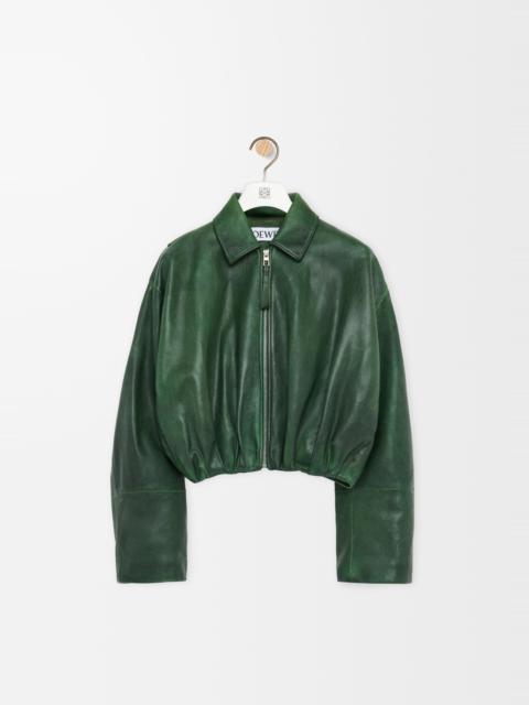 Draped jacket in nappa lambskin