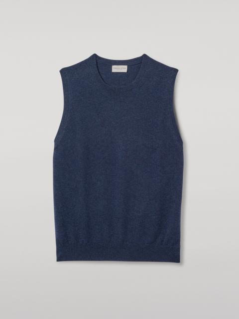 Lennox Navy Cashmere Sleeveless Tank