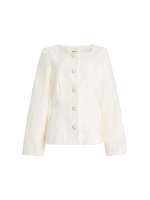 Exclusive Heidi Cotton-Linen Jacket ivory