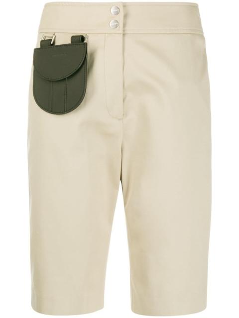 contrasting pocket knee-length shorts