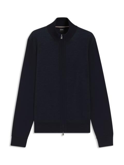 ZIP-UP CARDIGAN IN WOOL