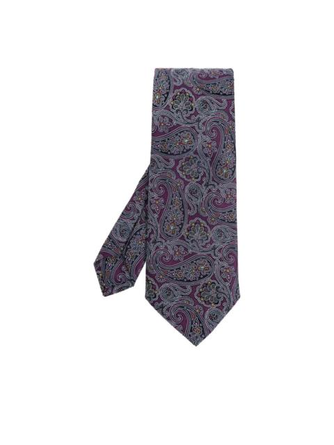 paisley-print silk tie