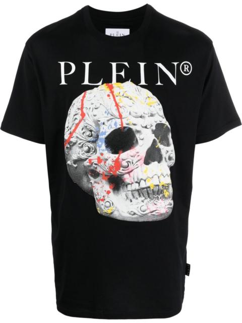 Skull-print cotton T-shirt