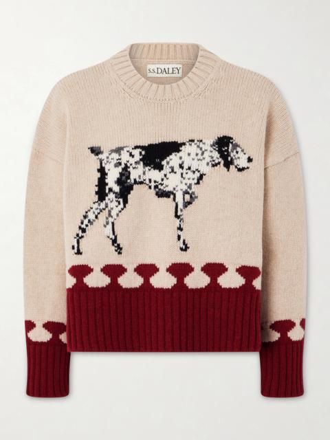 Intarsia-knit Wool Sweater