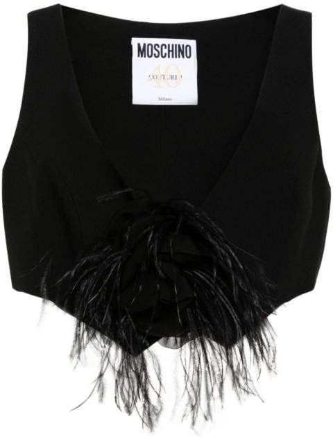 floral-appliqué top