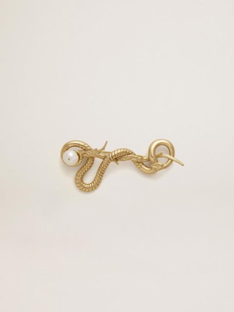 CNY antique gold snake-shaped pin