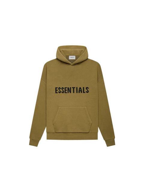Fear of God Essentials Knit Pullover Hoodie Amber