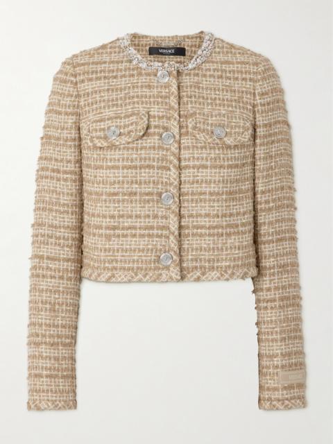 Embellished Cotton-blend Tweed Jacket