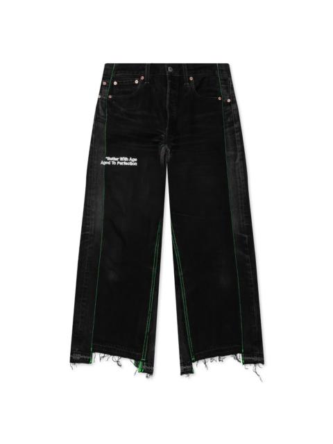 MONROE TRIPLE WIDE DENIM TROUSER - BLACK