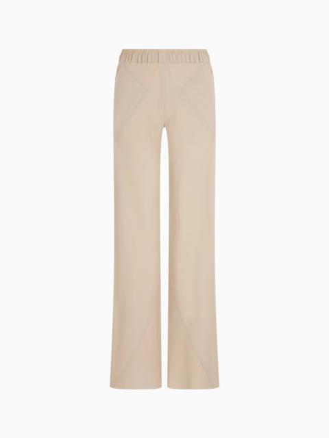 TRIPLE SILK GEORGETTE FLARED TROUSERS