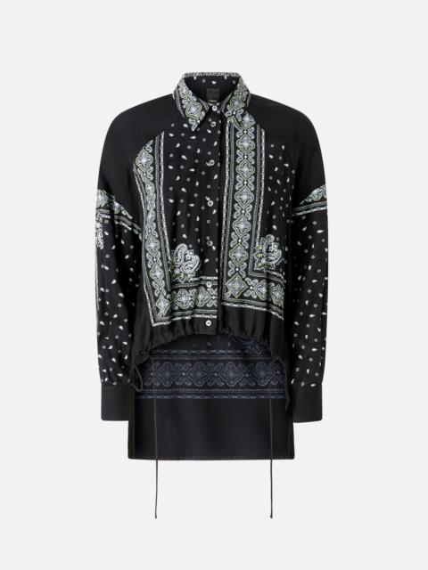ASYMMETRIC SHIRT WITH BANDANA PRINT