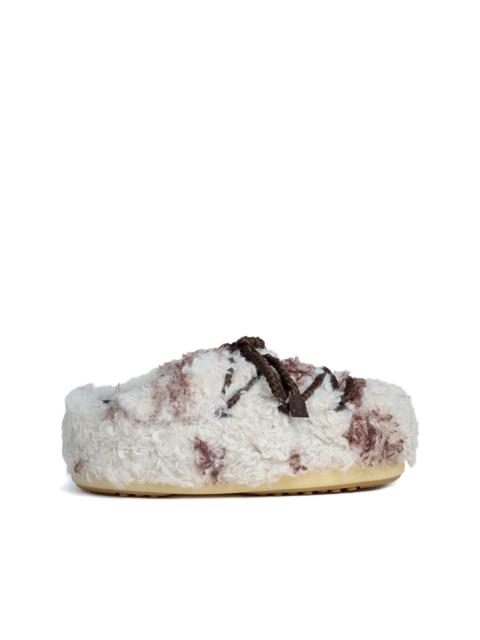 EVX slip-on-style faux shearling mules