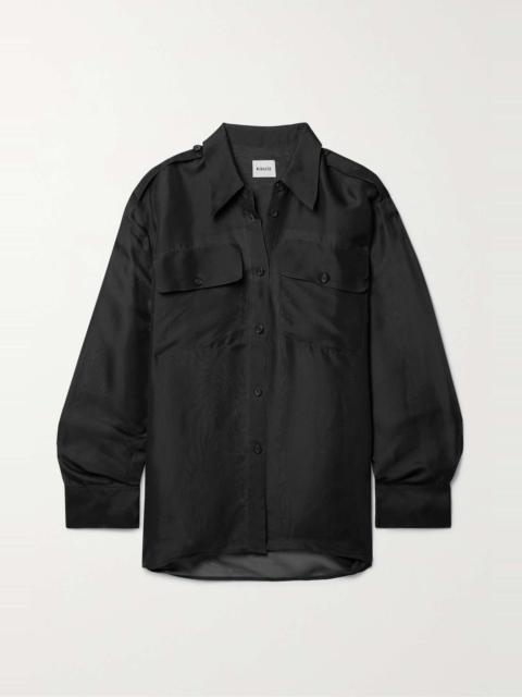 Missa oversized silk-organza shirt