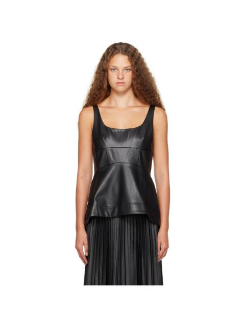 Black Proenza Schouler White Label Faux-Leather Tank Top