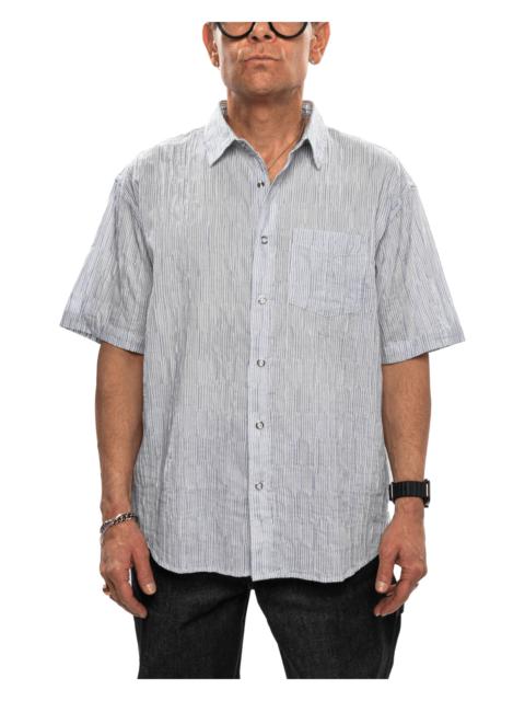 Wavy Striped Shirt Blue