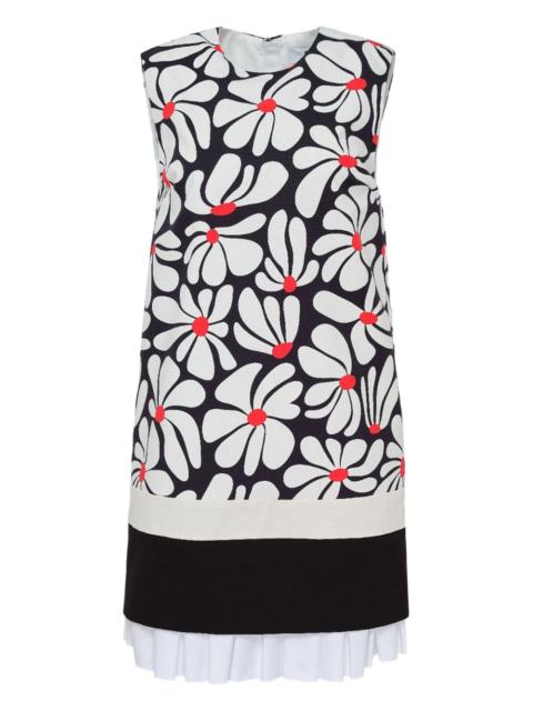 floral-print sleeveless mini dress