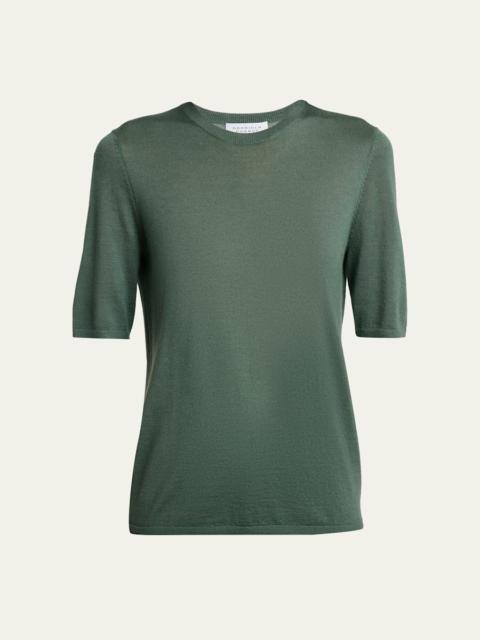 Chryse Cashmere-Silk Short-Sleeve Sweater