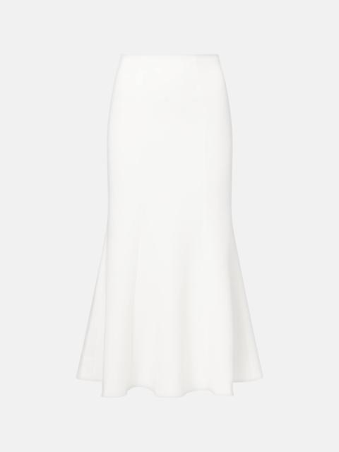 Crêpe midi skirt
