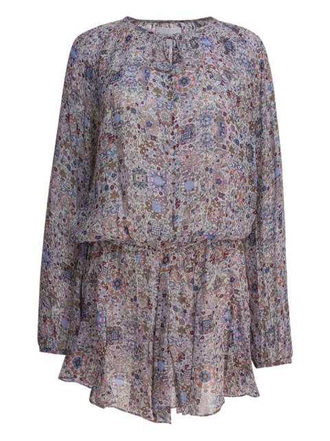 geometric-pattern mini dress