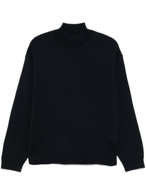 mock-neck sweater