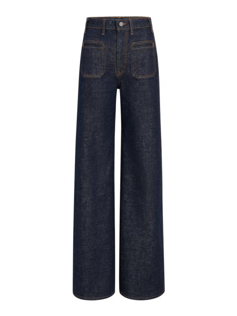 Delmonico Stretch High-Rise Wide-Leg Jeans dark wash