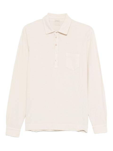 long-sleeved pocket polo shirt