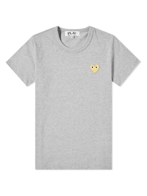 Comme des Garcons Play Women's Gold Heart Logo T-Shirt
