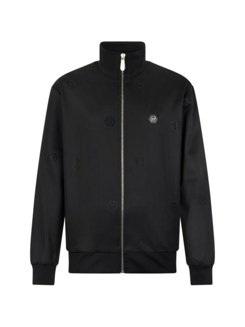 monogram-pattern sport jacket