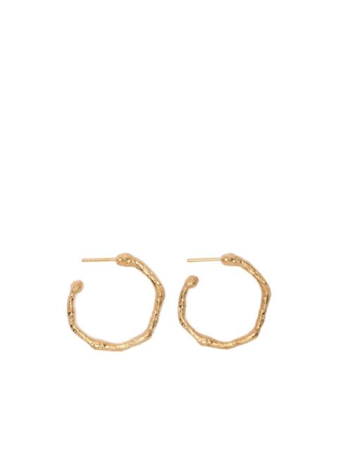 textured hoop earrings