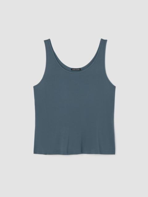 Stretch Silk Jersey Scoop Neck Tank