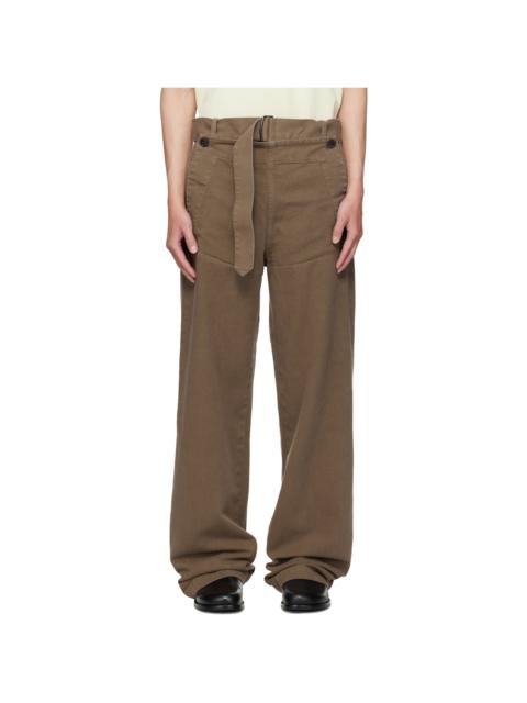 Brown Overdyed Sailor Trousers