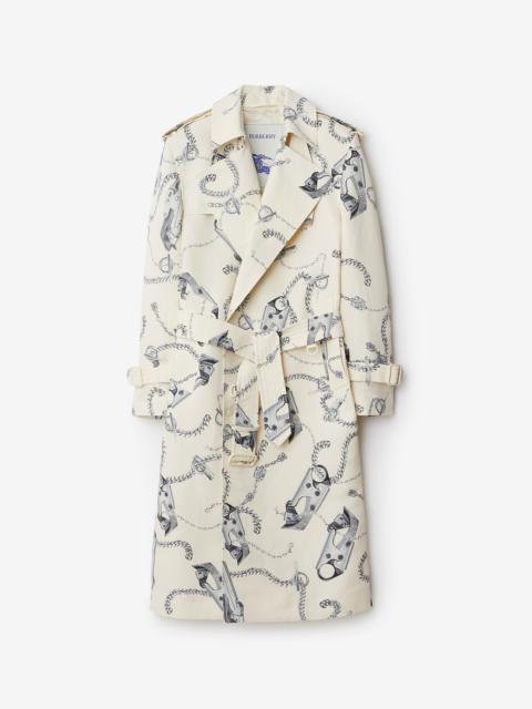 Long Knight Hardware Tricotine Trench Coat