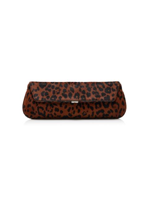 Ami Leopard Pony Hair Clutch animal