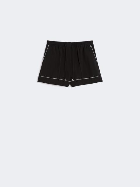 Satin jogger shorts - BLACK