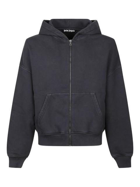 long-sleeve zip-front hoodie
