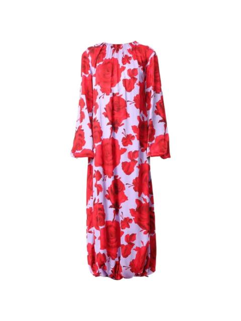 floral long-sleeve dress