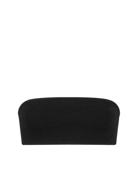 STRAPLESS BANDEAU WITH TONAL TF EMBROIDERED LOGO