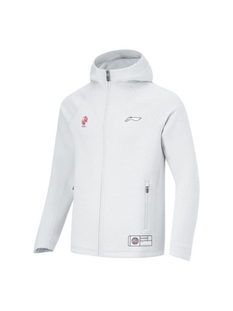 Li-Ning CBA Logo Printed Jacket 'White' AWDT893-4