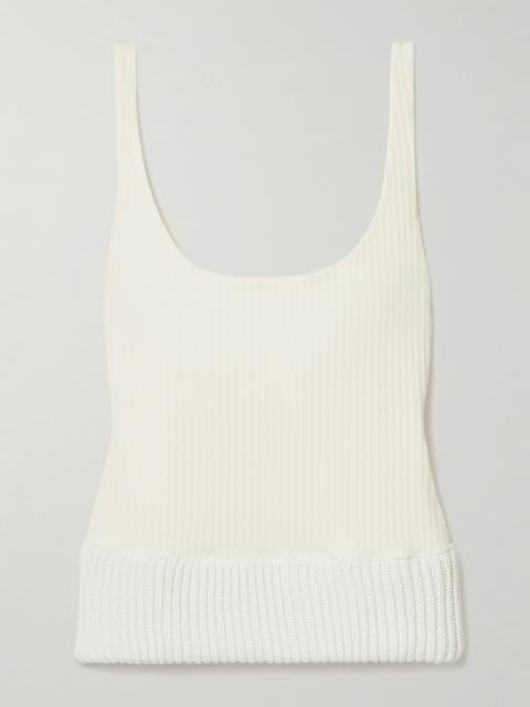 Keo Cotton-trimmed Ribbed Stretch-jersey Tank