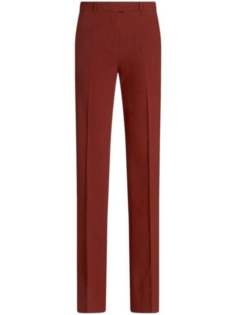 jacquard straight-leg tailored trousers