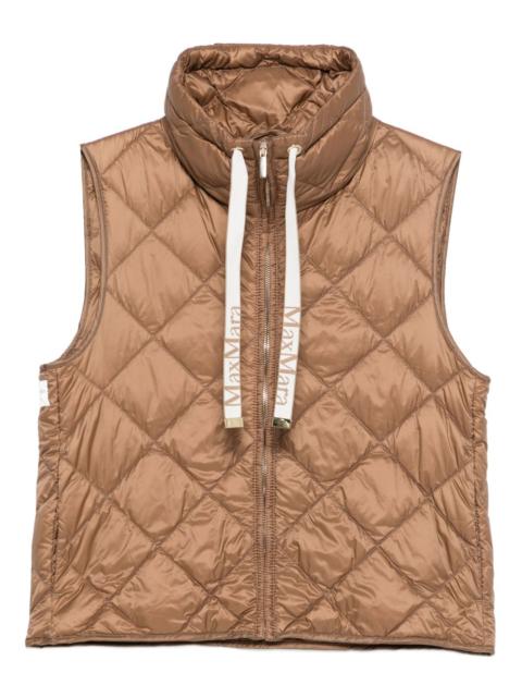 quilted zip waistcoat