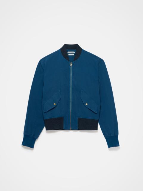 MENS BOMBER JACKET IN WASHED NAVY