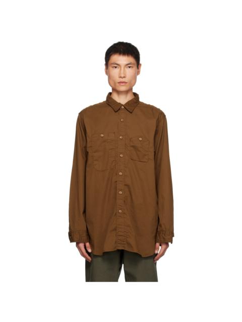 Brown Elbow Patch Shirt