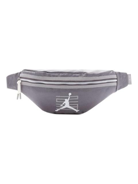 Air Jordan Unisex Polyester Crossbody Printing Logo Zipper Belt Bag Grey DV1870-056