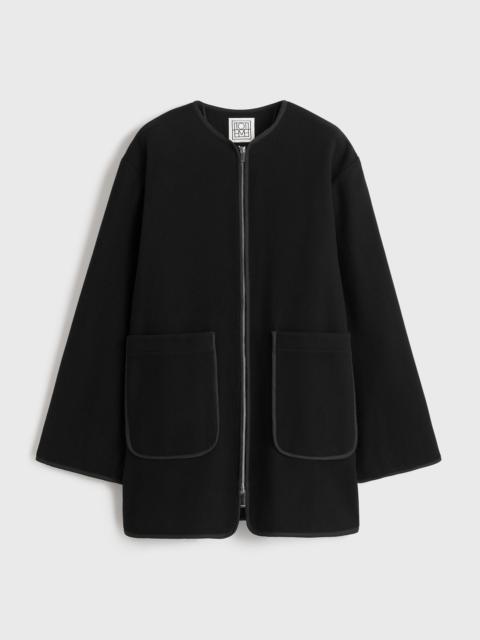 Felted wool jacket black