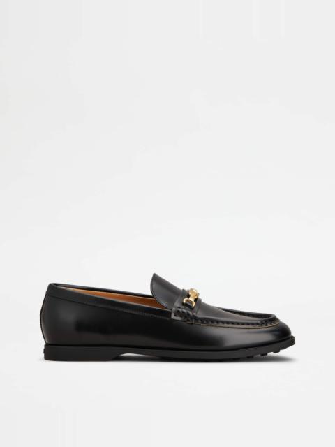 LOAFERS IN LEATHER - BLACK