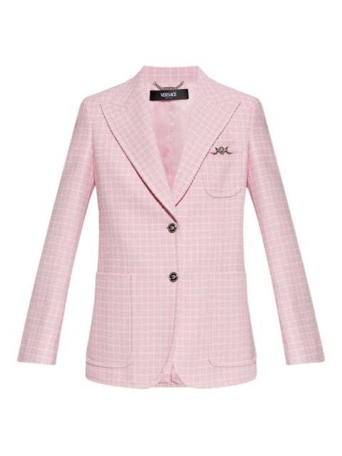 check-patterned blazer