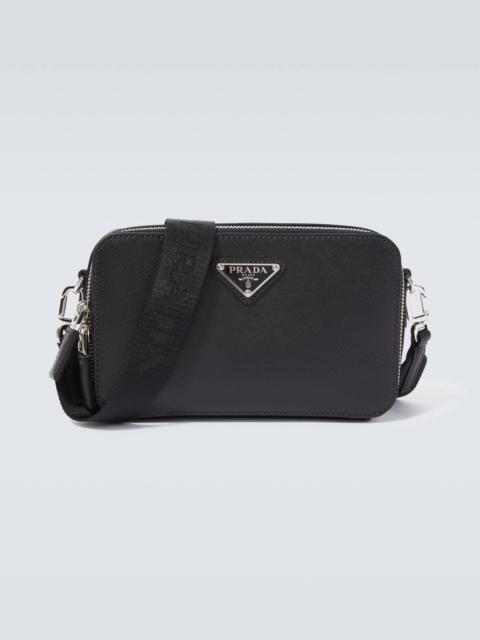 Brique leather crossbody bag