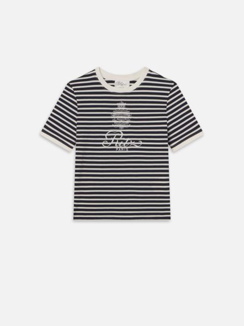 Ritz Striped Baby Tee in Navy Multi