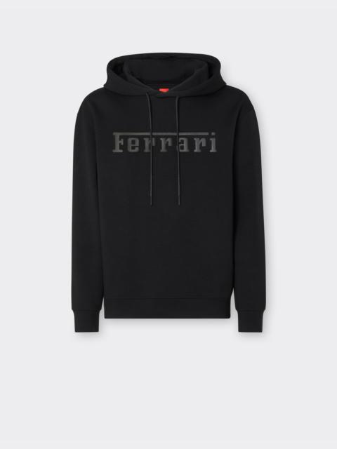Scuba knit sweatshirt with contrast Ferrari logo